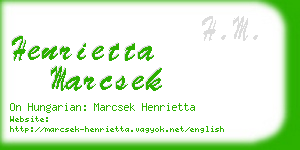 henrietta marcsek business card